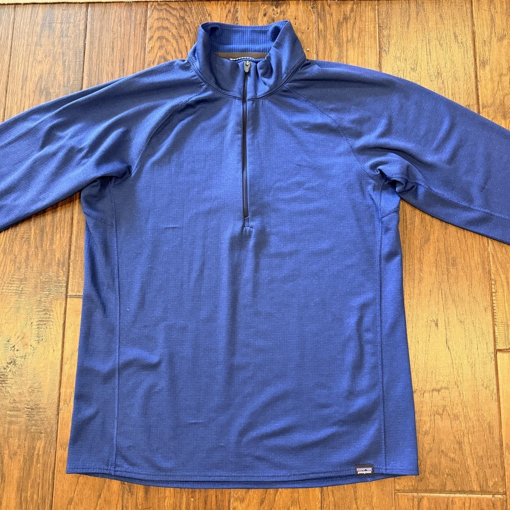 Patagonia Capilene Shirt Mens Medium 1/4 Zip Baselayer Mock Neck Performance